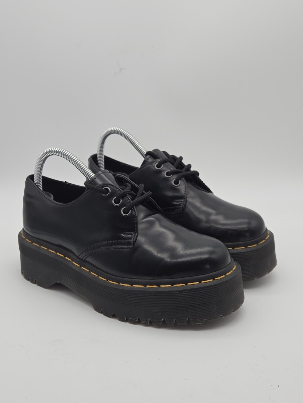 Dr Martens 1461 Quad Black Platform Shoes Size Women's 7